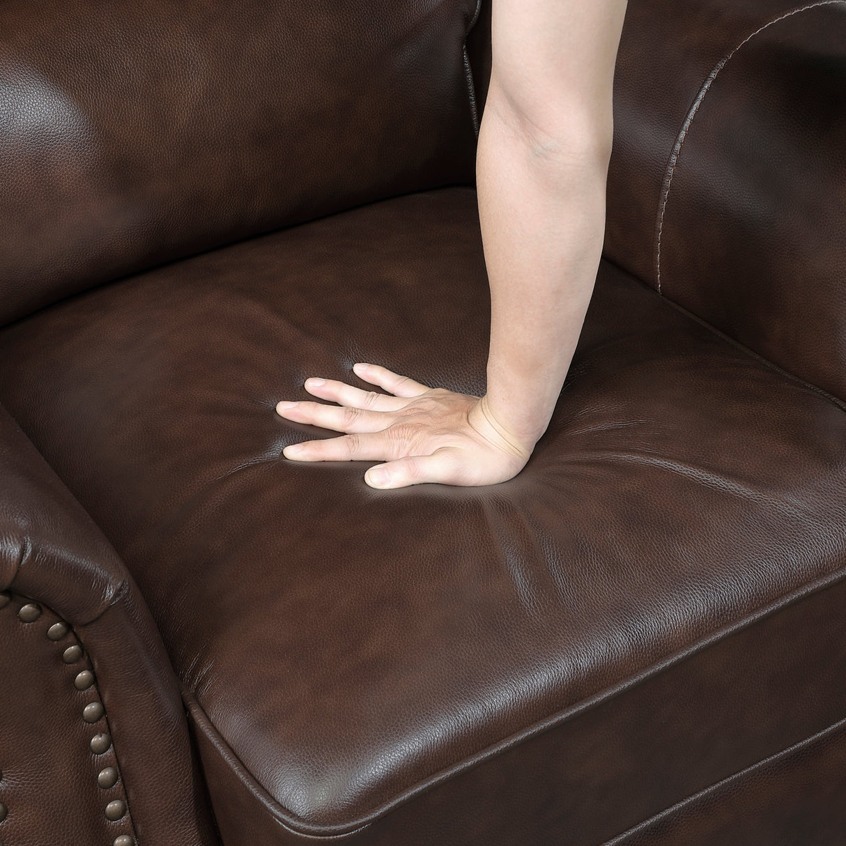 Remington Brown Leather Reclining sofa and Loveseat by Homelegance at Eve Furniture