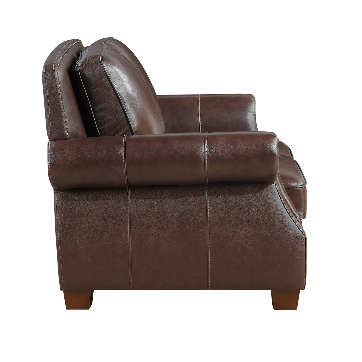 Remington Brown Leather Reclining sofa and Loveseat by Homelegance at Eve Furniture