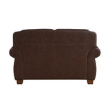 Remington Brown Leather Reclining sofa and Loveseat by Homelegance at Eve Furniture