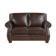 Remington Brown Loveseat by Homelegance at Eve Furniture