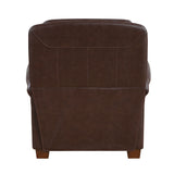 Remington Brown Push Back Leather Reclining Chair by Homelegance at Eve Furniture