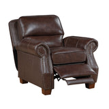 Remington Brown Push Back Leather Reclining Chair by Homelegance at Eve Furniture