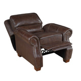Remington Brown Push Back Leather Reclining Chair by Homelegance at Eve Furniture
