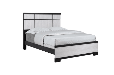 Remington Black and White Queen Panel Bed by Crown Mark at Eve Furniture