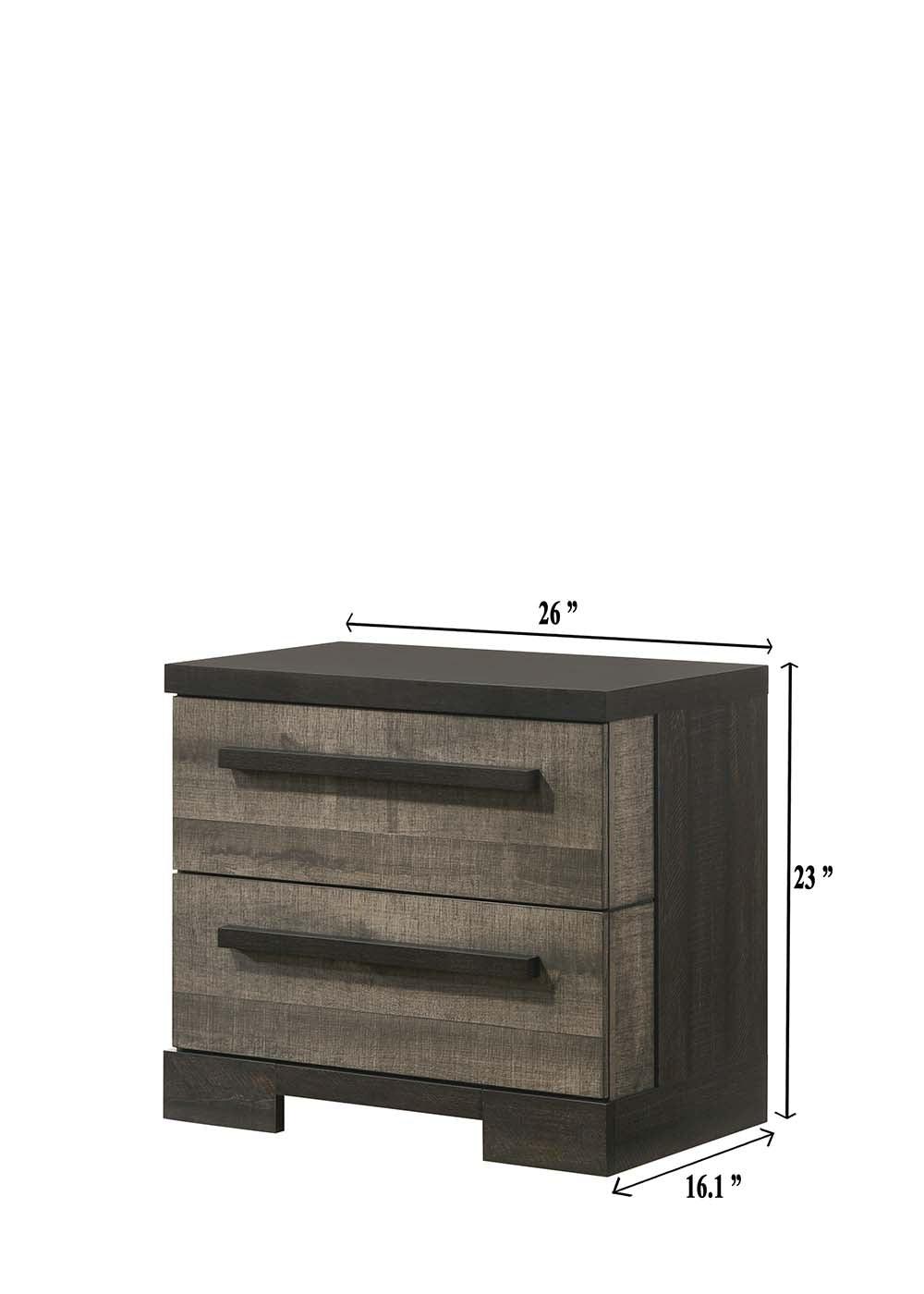 Remington Brown and Gray Nightstand by Crown Mark at Eve Furniture