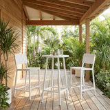 Ren White Outdoor Bar Table by Zuomod at Eve Furniture