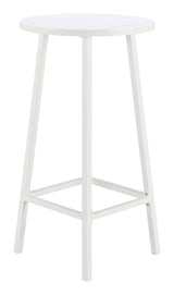 Ren White Outdoor Bar Table by Zuomod at Eve Furniture