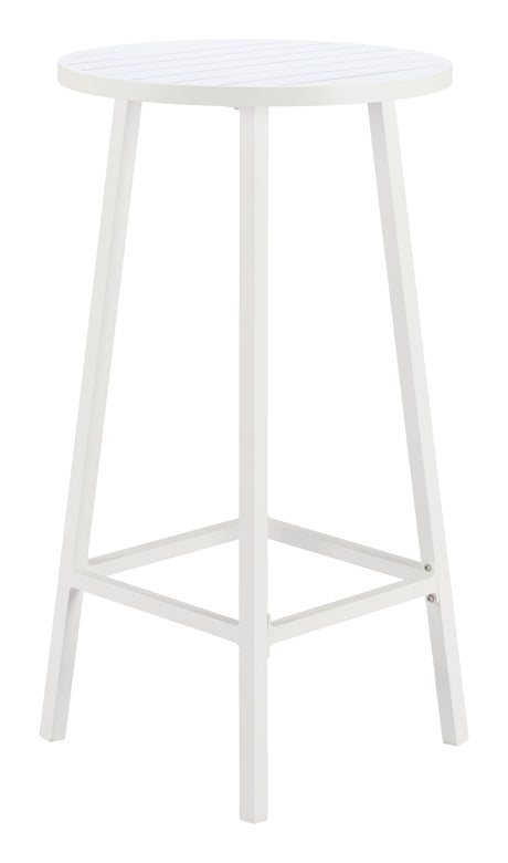 Ren White Outdoor Bar Table by Zuomod at Eve Furniture