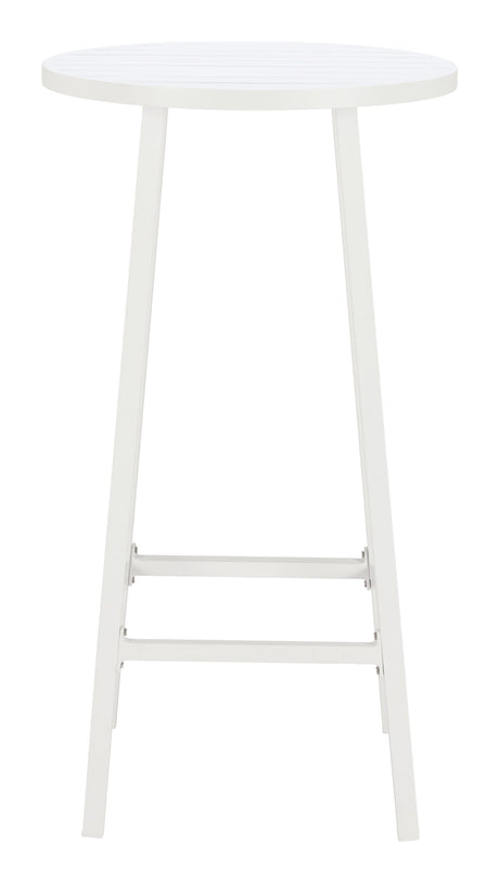 Ren White Outdoor Bar Table by Zuomod at Eve Furniture