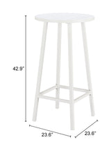 Ren White Outdoor Bar Table by Zuomod at Eve Furniture