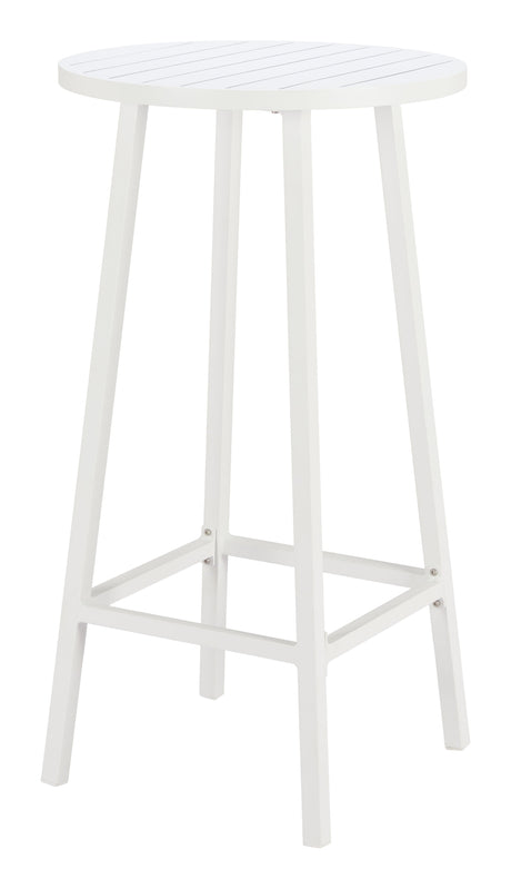 Ren White Outdoor Bar Table by Zuomod at Eve Furniture