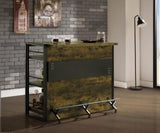 Renaldi Antique Nutmeg Bar Unit with Stemware Rack by Coaster at Eve Furniture