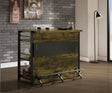 Renaldi Antique Nutmeg Bar Unit with Stemware Rack by Coaster at Eve Furniture