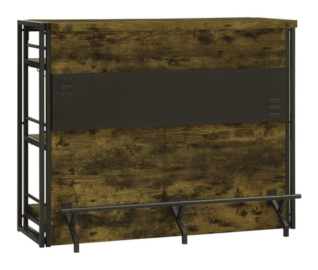 Renaldi Antique Nutmeg Bar Unit with Stemware Rack by Coaster at Eve Furniture