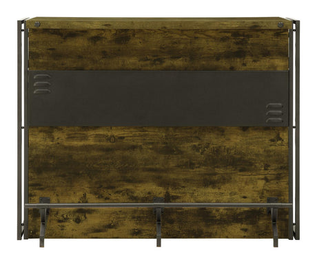 Renaldi Antique Nutmeg Bar Unit with Stemware Rack by Coaster at Eve Furniture