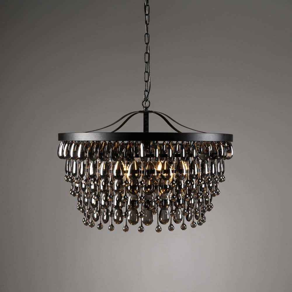 Renata Black Chandelier (28" W) by Classic Home at Eve Furniture