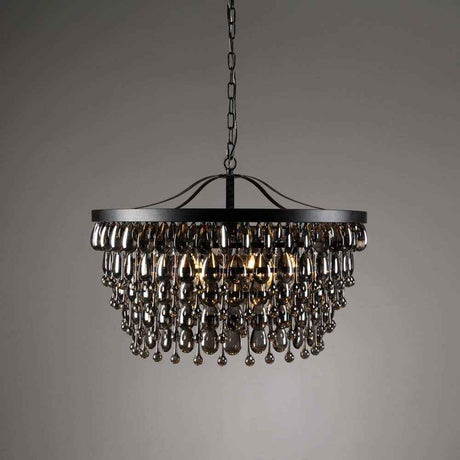 Renata Black Chandelier (28" W) by Classic Home at Eve Furniture