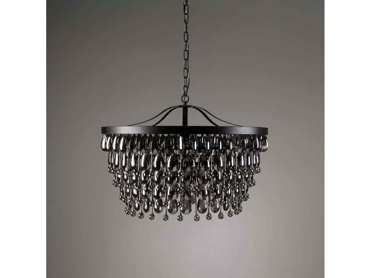 Renata Black Chandelier (28" W) by Classic Home at Eve Furniture