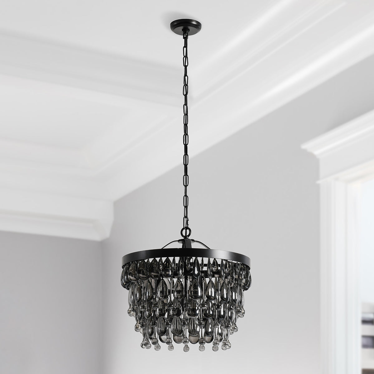Renata Black Chandelier by Classic Home at Eve Furniture