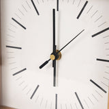 Renaya Light Brown Wood w/ Matte Black Metal Base Table Clock by Mercana at Eve Furniture