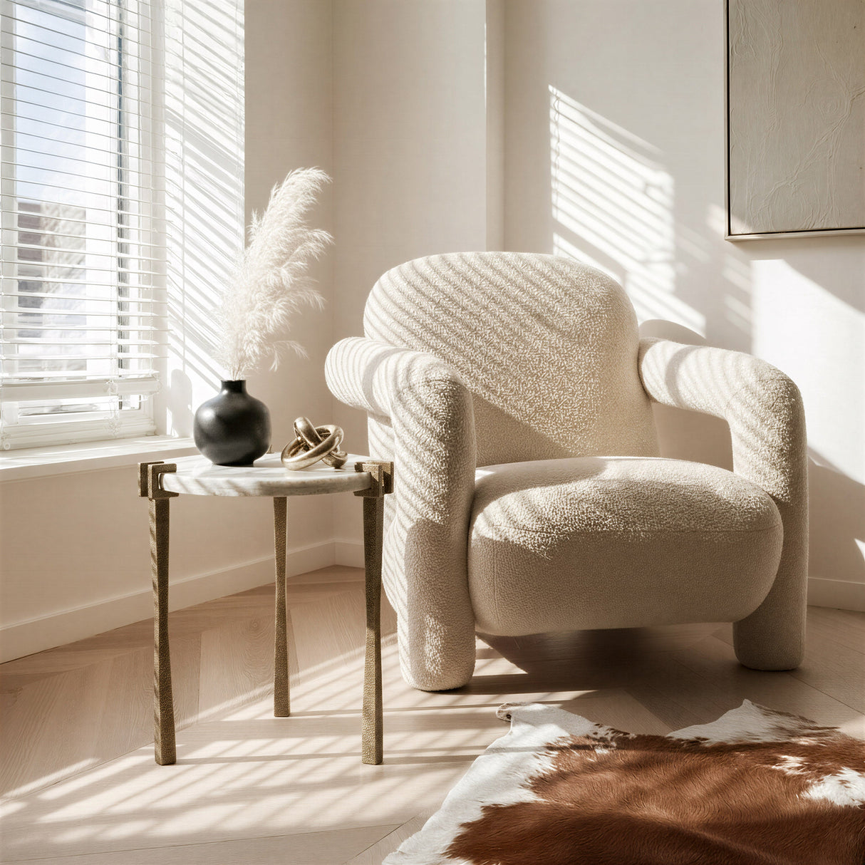 Rench White Side Table by Zuomod at Eve Furniture