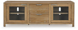 Rencott Light Brown 80" TV Stand by Ashley at Eve Furniture