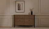 Rene 6 Drawer Dresser Brown by Moe's Home at Eve Furniture