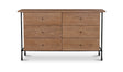 Rene 6 Drawer Dresser Brown by Moe's Home at Eve Furniture