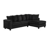Rene Black RAF Sectional by Happy Homes at Eve Furniture