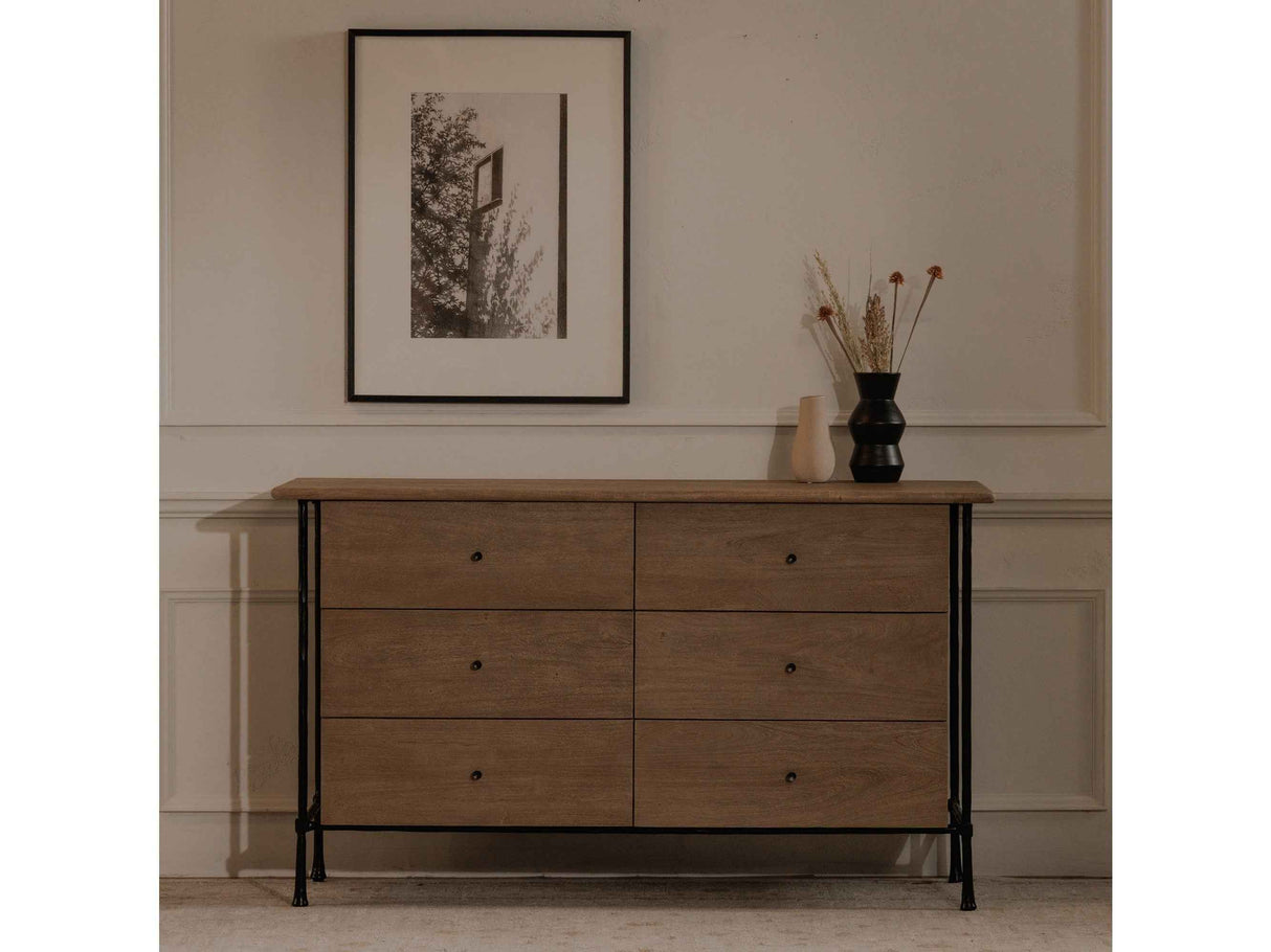 Rene Brown 6 Drawer Dresser