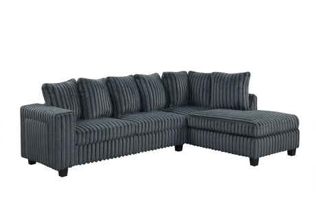 Rene Charcoal RAF Reversible Sectional by Happy Homes at Eve Furniture