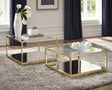 Renee Rose Brass 2-Piece Square Occasional Set by Coaster at Eve Furniture