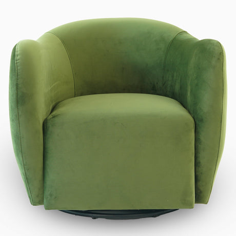 Renee Swivel Chair - Green Velvet by Ashcroft Furniture at Eve Furniture