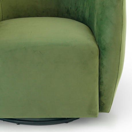 Renee Swivel Chair - Green Velvet by Ashcroft Furniture at Eve Furniture