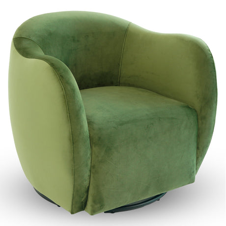 Renee Swivel Chair - Green Velvet by Ashcroft Furniture at Eve Furniture