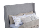Rennes Gray Upholstered Eastern King Wingback Platform Bed by Coaster at Eve Furniture