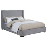 Rennes Grey Upholstered Queen Wingback Platform Bed by Coaster at Eve Furniture