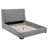 Rennes Grey Upholstered Queen Wingback Platform Bed by Coaster at Eve Furniture