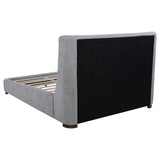 Rennes Grey Upholstered Queen Wingback Platform Bed by Coaster at Eve Furniture