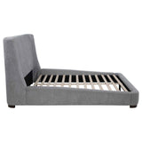 Rennes Grey Upholstered Queen Wingback Platform Bed by Coaster at Eve Furniture