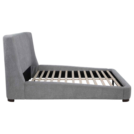Rennes Grey Upholstered Queen Wingback Platform Bed by Coaster at Eve Furniture