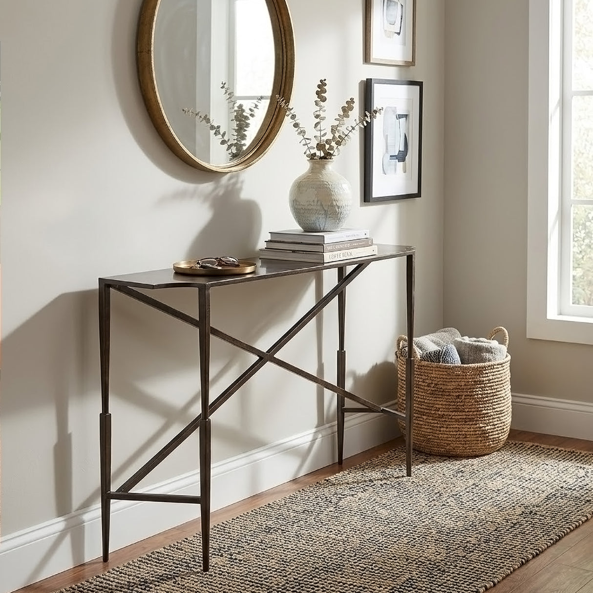 Reno 60" Console Table in Dark Bronze by Home Trends & Design at Eve Furniture