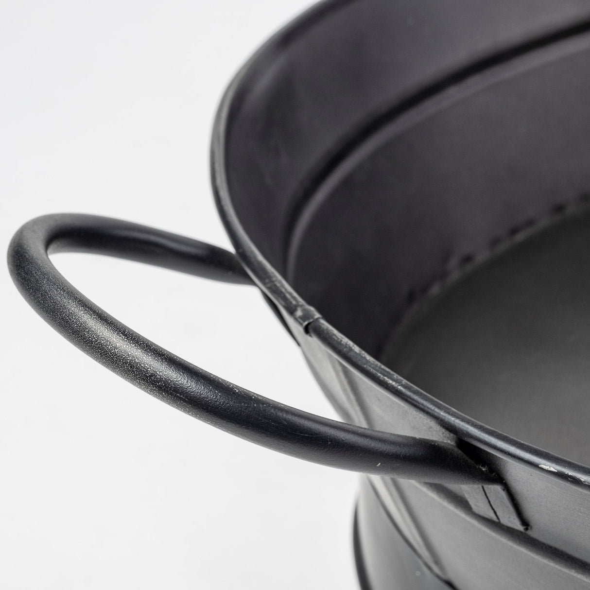 Reno Black Metal Vintage Inspired Basket by Mercana at Eve Furniture