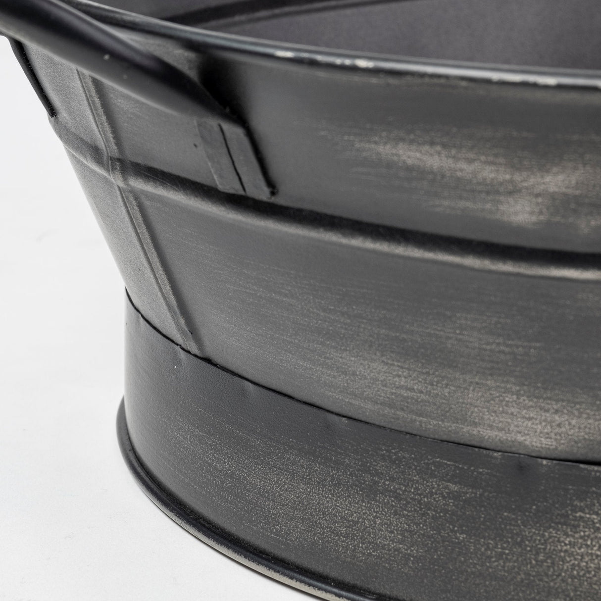 Reno Black Metal Vintage Inspired Basket by Mercana at Eve Furniture
