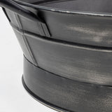 Reno Black Metal Vintage Inspired Basket by Mercana at Eve Furniture