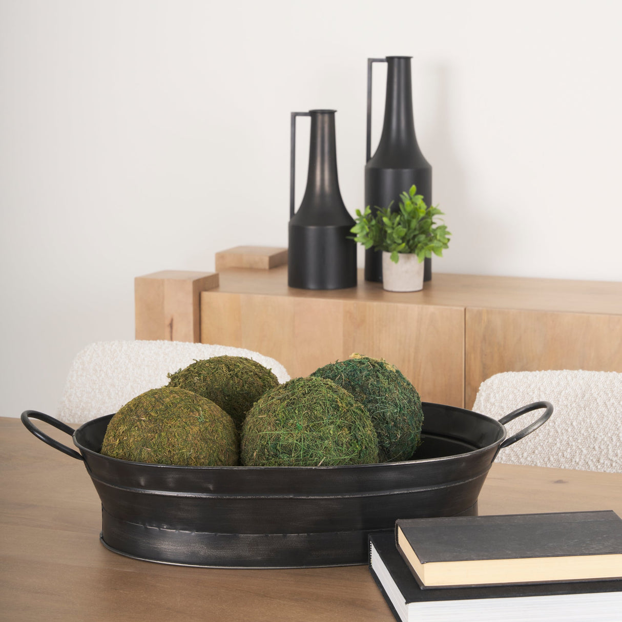 Reno Black Metal Vintage Inspired Basket by Mercana at Eve Furniture