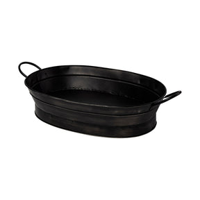 Reno Black Metal Vintage Inspired Basket by Mercana at Eve Furniture