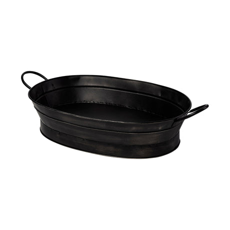 Reno Black Metal Vintage Inspired Basket by Mercana at Eve Furniture