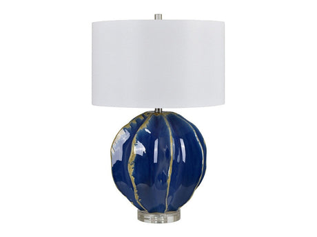 Renwill Blue Table Lamp by Crestview at Eve Furniture