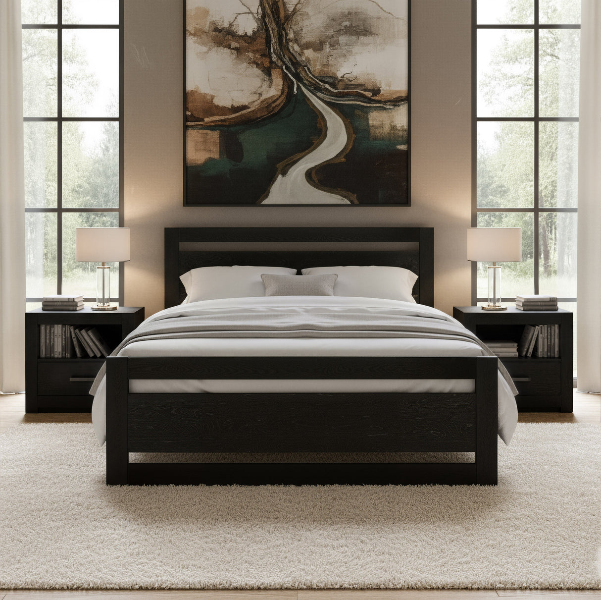 Repos Black Queen Bed by Zuomod at Eve Furniture